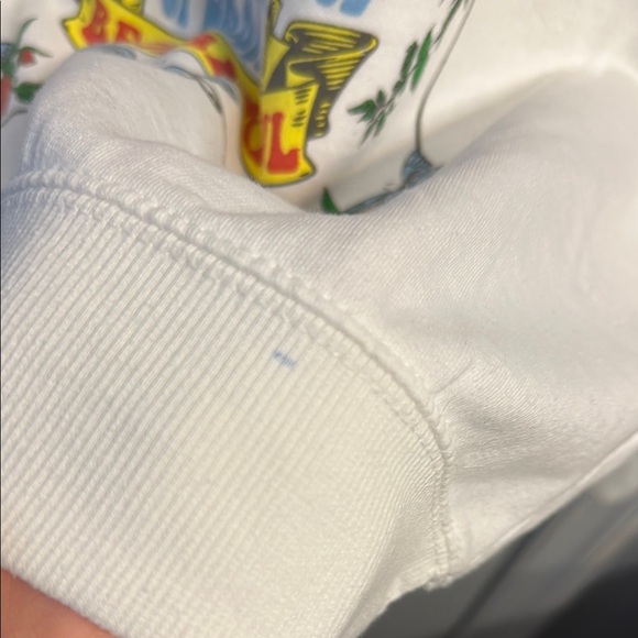 H3SportGear White Sweatshirt with Floral and Butterfly Design --women's small - Picture 3 of 4